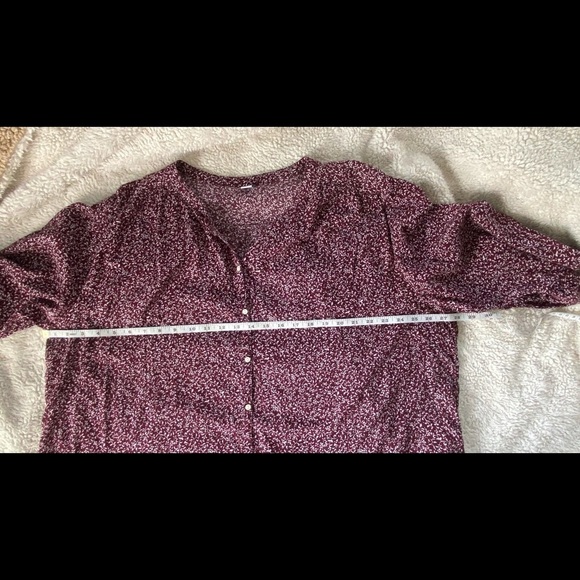 NWT Oversized Floral Print with Front Buttons Top, Size: XXL - Picture 7 of 11